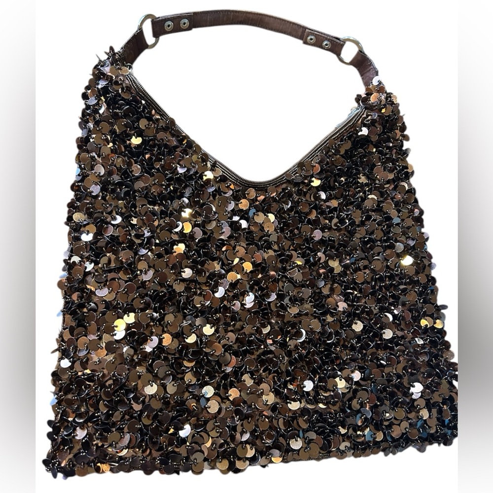 Big Buddha Sequin Shoulder Bag with Bohemian Flair